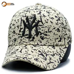 کلاه بیسبالی طرح آبرنگ پاشیده شده طرح NY - کلاهسان