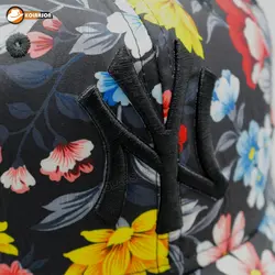 کلاه بیسبالی طرح NY مدل گل گلی - کلاهسان