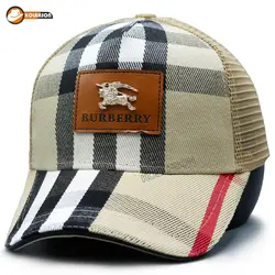 کلاه پشت توری طرح Burberry | کلاهسان