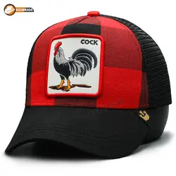 کلاه پشت توری Goorinbros مدل چهار خونه طرح Cock | کلاهسان