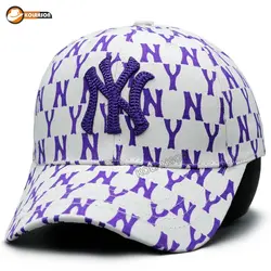 کلاه بیسبالی طرح NY با پارچه طرح دار | کلاهسان