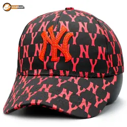 کلاه بیسبالی طرح NY با پارچه طرح دار | کلاهسان