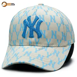 کلاه بیسبالی طرح NY با پارچه طرح دار | کلاهسان