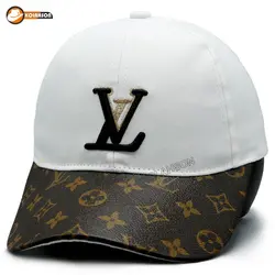 کلاه بیسبالی طرح LV مدل نقاب چرم طرح دار | کلاهسان
