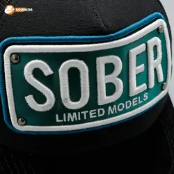کلاه پشت توری نقاب مخملی کوتاه طرح Sober | کلاهسان