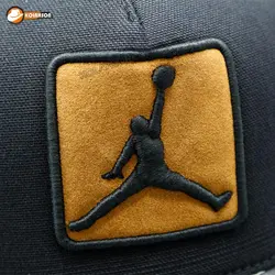 کلاه پشت توری نقاب چرمی کوتاه طرح Jordan | کلاهسان