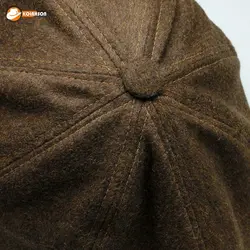 کلاه نیوزبوی طرح ساده قهوه‌ای | کلاهسان