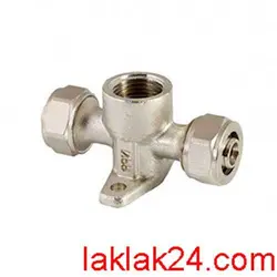 سه راهی صفحه دار تو پیچ کوپلی نیوپایپ 20x1/2x20