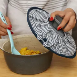 ست دمکنی کشدوز طرح چمن سه تکه