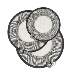 ست دمکنی کشدوز طرح چمن سه تکه