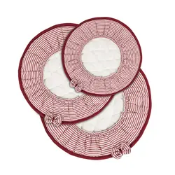 ست دمکنی کشدوز طرح چمن سه تکه