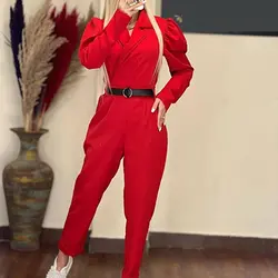 سرهمی مجلسی با کمربند از جنس پارچه کد ۳۳۲۰