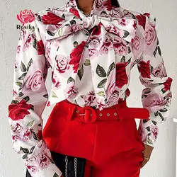 شومیز گلدار مجلسی کد ۶۹۱۴