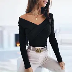 بلوز جلو ضربدری زنانه کد 9055