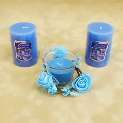 شمع لیوانی معطر آبی