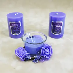 شمع لیوانی معطر بنفش