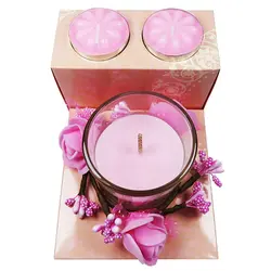شمع معطر با رایحه رز صورتی