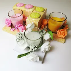 شمع معطر با رایحه رز صورتی