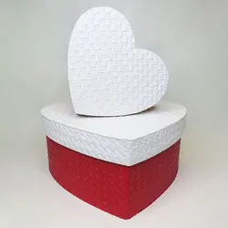 جعبه کادو طرح قلب تمام چرم