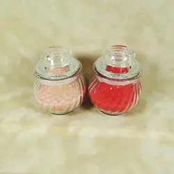 شمع شیشه ای صورتی