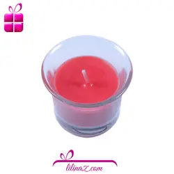 شمع لیوانی معطر قرمز مدل 01