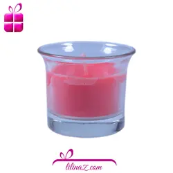شمع لیوانی معطر قرمز مدل 01