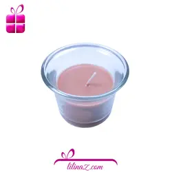 شمع لیوانی معطر قهوه ای