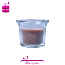 شمع لیوانی معطر قهوه ای