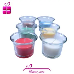 شمع لیوانی معطر قهوه ای