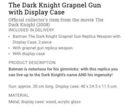 تفنگ گرپنل بتمن The dark knight grapnel
