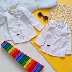 پیراهن سفید کشی بسیار باکیفیت