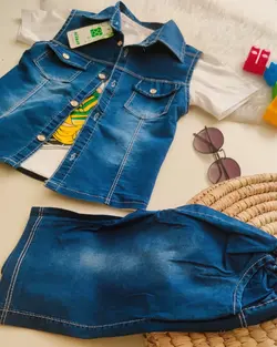 سه تیکه بیرونی جین