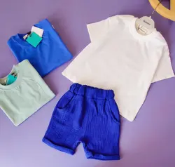 ست تیشرت و شورت موسلین کد_