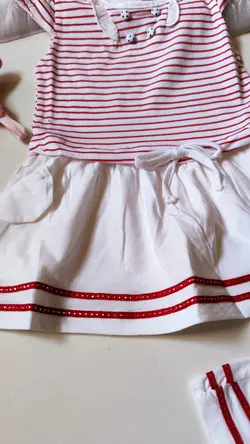 پیراهن راه راه قرمز کد _2119