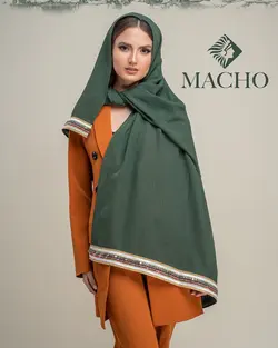 شال حریر نخ جاذبه دستک پولک هندی ماچو 2441