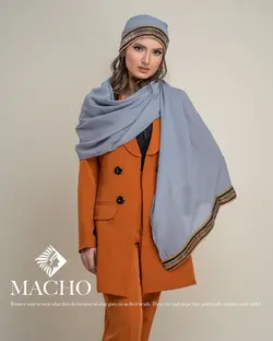 شال حریر نخ جاذبه دستک پولک هندی ماچو 2439