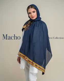 شال حریر نخ جاذبه دستک پولک هندی ماچو 2438