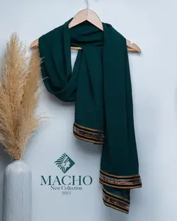 شال حریر نخ جاذبه دستک پولک هندی ماچو 2435