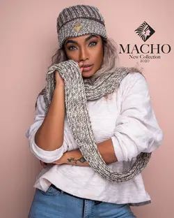 ست شال و کلاه طرح پولک ماچو 1866