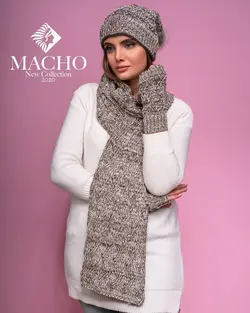 ست شال و کلاه و دستکش طرح پولک Roberto Cavalli ماچو 1775