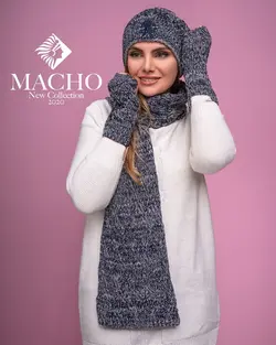 ست شال و کلاه و دستکش طرح پولک Roberto Cavalli ماچو 1779