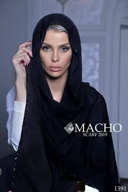 شال مجلسی نخ ویسکوز حاشیه پولک ماچو 1391