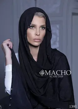 شال مجلسی نخ ویسکوز حاشیه پولک ماچو 1391