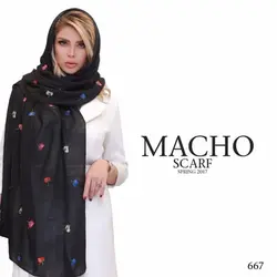 شال نخی گل‌دوزی ماچو 667