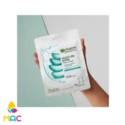 ماسک ورقه ای آبرسان و مرطوب کننده حاوی آلوئه ورا و هیالورونیک اسید بسته تک عددی گارنیر