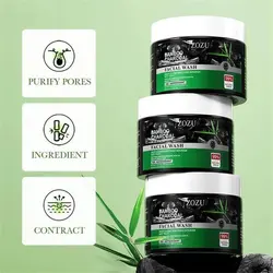 پاکسازی و رفع جوش سرسیاه چوب زغال بامبو زوزو ۱۵۰ گرم (BAMBOO CHARCOAL ZOZU MUD MASK 150 G)