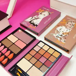 پلت کیفی چندکاره سایه و رژ و هایلایتر و رژگونه انی لیدی (ANYLADY MAKE UP PALETTE MODEL : 8663T)