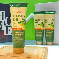 ماسک مو ترمیم کننده و رفع خشکی زیتون سادور حجم ۲۵۰ گرم  SADOER OLIVE OIL HAIR MASK 250 G
