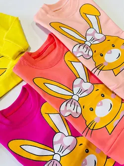 بلوز شلوار دخترانه خرگوش پاپیون