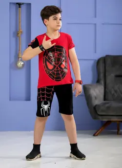 تیشرت شلوارک مرد عنکبوتی